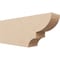 Ekena Millwork 4in. W x 8in. H x 20in. L Ridgewood Woodgrain TimberThane Rafter Tail, Primed Tan RFTUR04X08X20RIDRCPR - alternate 1